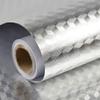 LOMESH Aluminium foil Sticker,Oil Proof Anti-fouling Heat Resistant Kitchen Back Splash Self-Adhesive Crop able Wallpaper Wall Sticker for Kitchen Wall Desk Drawer -2 mtr (Silver, Pack of 2) view 2