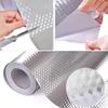 LOMESH Aluminium foil Sticker,Oil Proof Anti-fouling Heat Resistant Kitchen Back Splash Self-Adhesive Crop able Wallpaper Wall Sticker for Kitchen Wall Desk Drawer -2 mtr (Silver, Pack of 2) view 3