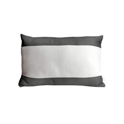 Livasto Premium Pillow (Pack of 1) - Luxury Plush Bed Pillows (Adjustable Height) - 27"x17" - 350 GSM Breathable Fabric, Virgin Fiber (White and Grey)