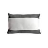 Livasto Premium Pillow (Pack of 1) - Luxury Plush Bed Pillows (Adjustable Height) - 27"x17" - 350 GSM Breathable Fabric, Virgin Fiber (White and Grey) view 1