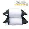 Livasto Premium Pillow (Pack of 1) - Luxury Plush Bed Pillows (Adjustable Height) - 27"x17" - 350 GSM Breathable Fabric, Virgin Fiber (White and Grey) view 3