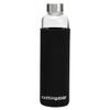 Cutting EDGE 500ml Borosilicate Round Glass Water Bottle Set of 1 with Black Portable Carrying Sleeve for School, Home, Office, Travel, Sport, Yoga, Gym, Hot, Cold Drinks view 1