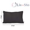 Livasto Premium Pillow (Pack of 1) - Luxury Plush Bed Pillows (Adjustable Height) - 27"x17" - 350 GSM Breathable Fabric, Virgin Fiber (Grey) view 2