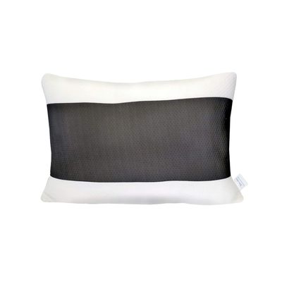Livasto Premium Pillow (Pack of 1) - Luxury Plush Bed Pillows (Adjustable Height) - 27"x17" - 350 GSM Breathable Fabric, Virgin Fiber (Grey and White)