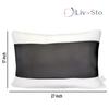Livasto Premium Pillow (Pack of 1) - Luxury Plush Bed Pillows (Adjustable Height) - 27"x17" - 350 GSM Breathable Fabric, Virgin Fiber (Grey and White) view 2