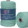 DK Craft Touch Twisted Macrame Pure Cotton Cord for Macrame DIY and Other Projects (Water Green, 4 mm 100 metre) view 1