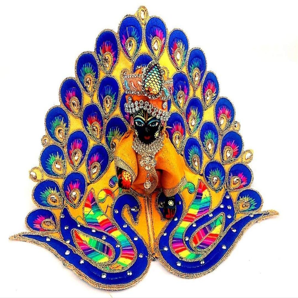 VRINDAVAN LADDU GOPAL TRADERS Cotton Laddu Gopal Dress (Yellow) (0 Number)
