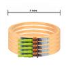 Elegant Casa Wooden Embroidery Hoop Ring Frame for DIY Embroidery Cross Stitch Craft, Sewing Tool, Adjustable Handy Sewing Circle for Needle Art and Design Size 8 Inch, 6pcs Set view 2