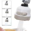 OANGO 360 Rotatable Flexible Kitchen Tap Head Movable Sink Faucet ABS Sprayer Removable Anti-Splash Adjustable Filter Nozzle Swivel Water Saving (White & Beige) view 2