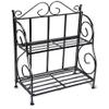 Craftize Mstore 2-Tier Space Saving Foldable Iron Spice Shelf Rack | Multipurpose Kitchen Organizer  Black | 11.6 x 6.1 x 14.4 Inches view 2