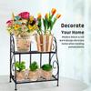 Craftize Mstore 2-Tier Space Saving Foldable Iron Spice Shelf Rack | Multipurpose Kitchen Organizer  Black | 11.6 x 6.1 x 14.4 Inches view 3