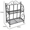 Craftize Mstore 2-Tier Space Saving Foldable Iron Spice Shelf Rack | Multipurpose Kitchen Organizer  Black | 11.6 x 6.1 x 14.4 Inches view 4