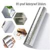LOMESH Aluminium foil Sticker Wallpaper Wall Sticker,Oil Proof Anti-fouling Heat Resistant Kitchen Back Splash Self-Adhesive Crop able for Kitchen Wall Desk Drawer -2 mtr (Silver, Pack of 2) view 3