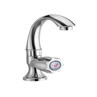Nixnine Mak ABS Plastic Water Tap Pillar Sink Cock Tap for Kitchen Sink Tap, Bathroom Wash Basins, Hot & Cold Water/ (1/2 Inch ? 15mm) (Chrome) Pack of 2
