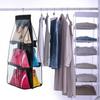 GOLKIPAR 6 Pocket Pouch Hanging Handbag Organizer Clear Purse Bag Collection Storage Holder Wardrobe Closet Space Saving Fabric for Living Room Bedroom Cupboards Bathroom Home Use (multi) view 3