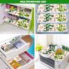 E-Retailer Waterproof PVC Refrigerator Drawer Mats/Multipurpose Mats/Fridge Mats Set of 3 Pcs (Color-Geometric Green, 17.5X11.5 Inches) view 2