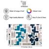 E-Retailer Waterproof PVC Refrigerator Drawer Mats/Multipurpose Mats/Fridge Mats Set of 3 Pcs (Color-Geometric Blue, 17.5X11.5 Inches) view 3