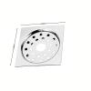 NEW WARE Square 6x6 Inch Stainless Steel Bathroom Jali/Trap Floor Drain with Center Hole and Chrome Finish Water Drain Grating view 3