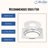NEW WARE Square 6x6 Inch Stainless Steel Bathroom Jali/Trap Floor Drain with Center Hole and Chrome Finish Water Drain Grating view 4