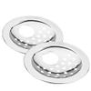 NEW WARE (Pack of 2) Round 4 Inch Stainless Steel Bathroom Jali/Trap with Hole | Chrome Finish Water Drain Grating | Rust-Resistant Floor Drain Cover view 1