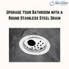NEW WARE (Pack of 2) Round 4 Inch Stainless Steel Bathroom Jali/Trap with Hole | Chrome Finish Water Drain Grating | Rust-Resistant Floor Drain Cover view 2