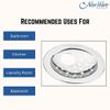 NEW WARE (Pack of 2) Round 4 Inch Stainless Steel Bathroom Jali/Trap with Hole | Chrome Finish Water Drain Grating | Rust-Resistant Floor Drain Cover view 3