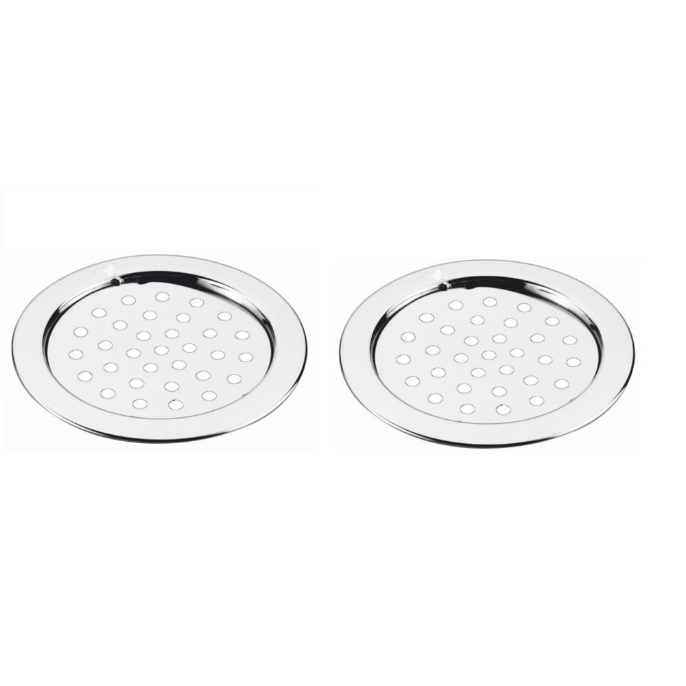 NEW WARE (Pack of 2) 5 Inch Round Lock Stainless Steel Bathroom Jali/Trap | Chrome Finish Water Drain Grating | Rust-Resistant Floor Drain