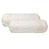 VHC 100% Cotton Lace Bolster Cover 30 * 30 Pack of 2 (Off- White) view 1