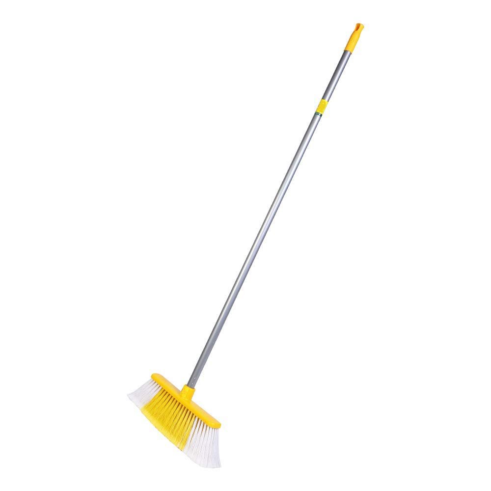 Red Crush Floor Broom/Brush with Long Handle for Home, Kitchen, Bathroom (Multicolour, Standard Size) (3)