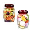 Hogdseirrs Classic Round Glass Jar (1200ml) with Rust Proof Snap Lid for Kitchen Storage, Pickles, Sauces, Jams view 3