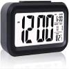 Eshoppyzon Digital Smart Backlight LCD Display Automatic Sensor, Date and Time, Temperature Plastic Alarm Clocks Heavy Sleepers Kids, Student, Bedroom, Office,Travel (Multicoloured) view 1