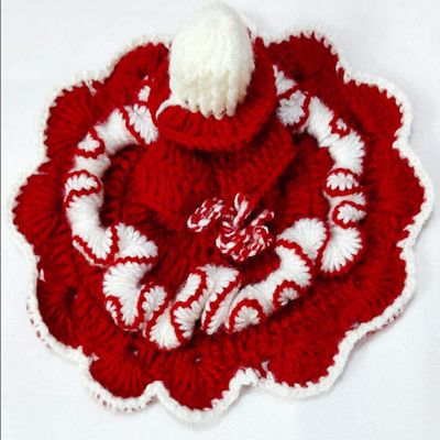 VRINDAVAN LADDU GOPAL TRADERS LADDU Gopal Winter Dress Size 5 NO (10 by 10 INCH) BROUN Colour