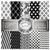 Dheett Scrapbooking Paperpack 12 Inches 20 Decorative Craft Scrapbook Paper Designer Sheets 300 GSM Matte Finish Perfect for Making Greeting Cards Envelops Explosion Boxes and Albums - The Black Edition view 1
