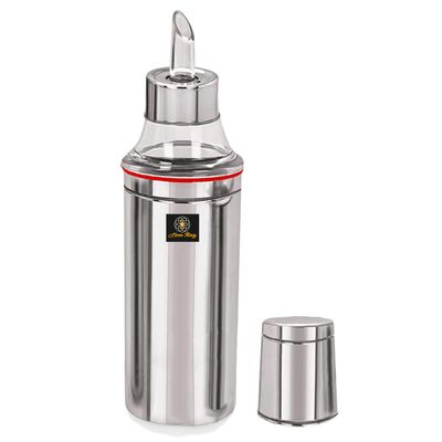 Eleven Rings Stainless Steel Oil Dispenser/Pourer, Silver (500 ML)