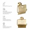 USF Toilet Tissue Roll Holder for Bathroom, 304 Stainless Steel Bathroom Accessory, Wall Mounted Paper Holder, Modern Utility Design, Antique Finish, 25 Years Warranty - Torin view 4