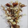 Bunch of Handmade Dry Palm Leaf Artificial Flowers, Moti Sticks, Jute Thread Balls and Dry Palm Leaves Filler, 50cm Bunch, Multicolor, Set of 1 view 1