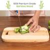 Yellow Weaves Large Bamboo Wood Chopping Board (24 x 34 CM, 2 CM Thickness) Cutting Board with Juice Groove for Vegetables, Fruits, for Kitchen Use, Eco Friendly, BPA Free, Anti Microbial view 2