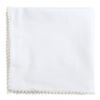 Set of 4 Pcs Cotton White Dinner Table Napkins with Pom Poms Lace 21 inch x 21 inch for Parties Homes Dining Restaurants Banquet and Hotel | Solid Heavy Fabric | 53 X 63 cm view 4