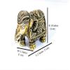 Vyomika Decor Brass Maharaja Elephant Showpiece| Handmade Brass Murti Handicrafts|Unique for Gift and Home and Office Decoration and Temple Worship|Size 1.8 Inche view 3