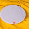 Saudeep India Makrana Marble Chakla | Anti Skid Round Rolling Pin Board Roti Maker | White Marble Polpat Chapati Roller Board(10 Inch, Belan Not Included) view 2