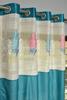 ZYFOX HOME 1 Piece Floral Net Polyester Curtains for Long Door 9 Feet, Aqua (Aqua, Long Door 9 Feet) view 3