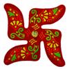 Avanti Creation Handcrafted Wooden Pair of Laxmi Feet Sticker & Swastik Sticker for Floor Decoration Wall Decoration Diwali Decoration Hindu Symbol (4X4) Inches view 3