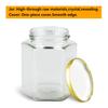 Rudra Villa -Pack of (6) Hexagon Shape Glass Jar and Container (500 ml) with Rust Proof Air Tight Lid view 2