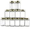 Rudra Villa -Pack of (6) Hexagon Shape Glass Jar and Container (500 ml) with Rust Proof Air Tight Lid view 4