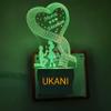 UKANI acrylic 3D Customize Couple Name in Heart with Propose Couple Color Changing 3D Illusion LED Night Lamp for Bedroom (Multicolour) Design Night Lamp for Bedroom/Valentines Day/Birthday view 3