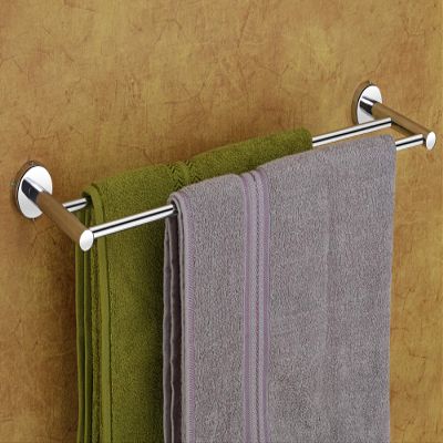 iSTAR Stainless Steel Two Rod Towel Bar Towel Holder | Towel Stand | Towel Hanger | Towel Rod | Towel Bar for Bathroom and Kitchen (Pack of 1)