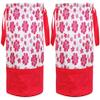 Fun Homes Flower Printed 2 Pieces Waterproof Non-Woven Laundry Bag,Toy Storage,Laundry Basket Organizer 45 L (Pink) view 1