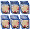 Fun Homes 24 Pieces Transparent Non Woven Single Saree Cover Bag with Zip | Floral Embroidery Saree Organiser for Wardrobe | Suit Cloth Storage Bags | Daily Use Saree Covers for Storage | Blue view 1