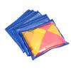 Fun Homes 24 Pieces Transparent Non Woven Single Saree Cover Bag with Zip | Floral Embroidery Saree Organiser for Wardrobe | Suit Cloth Storage Bags | Daily Use Saree Covers for Storage | Blue view 3