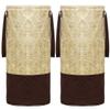 Fun Homes Pack of 2 Non Woven 45L Laundry Bag with Handle | Cloth Separator Washing Bags for Washing Machine | Flower Print Laundry Basket for Lingeries & Delicate Fabrics | Brown view 1